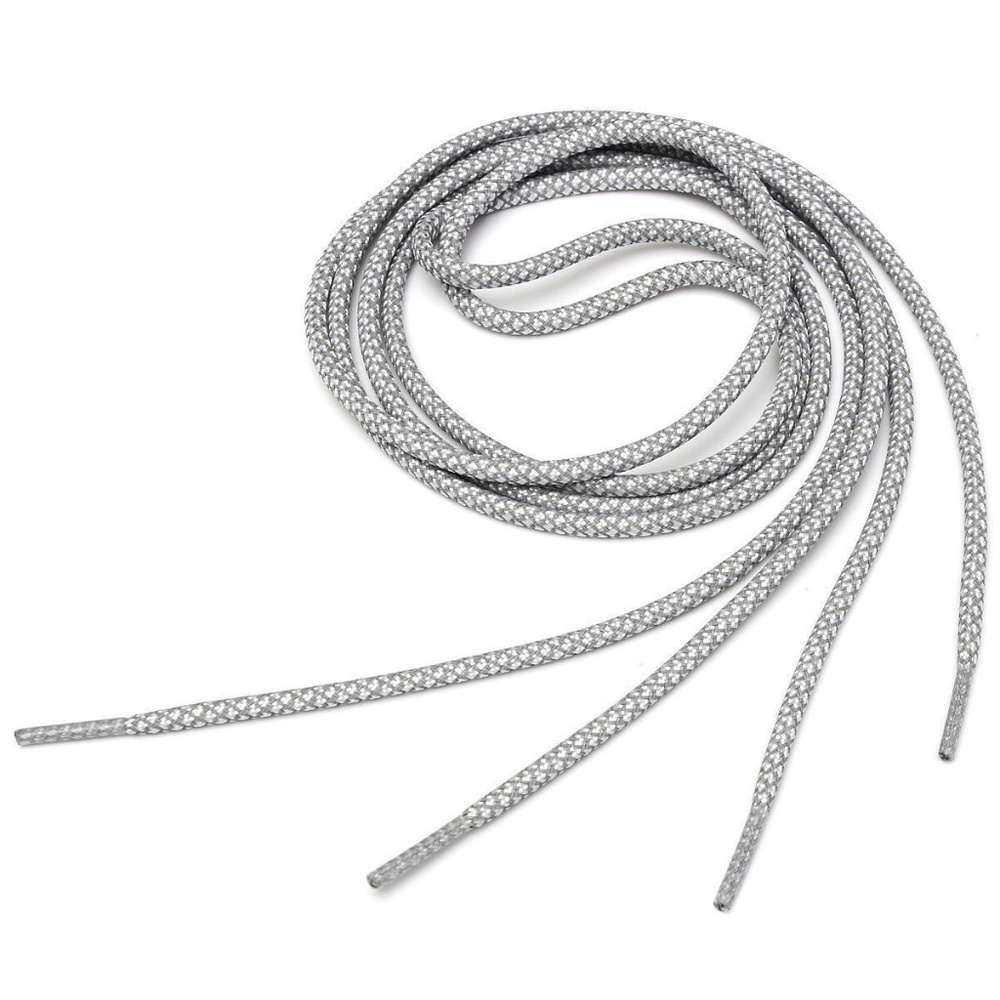 3M Reflective 49" inch White Round Rope Shoelaces - Picture 2 of 4